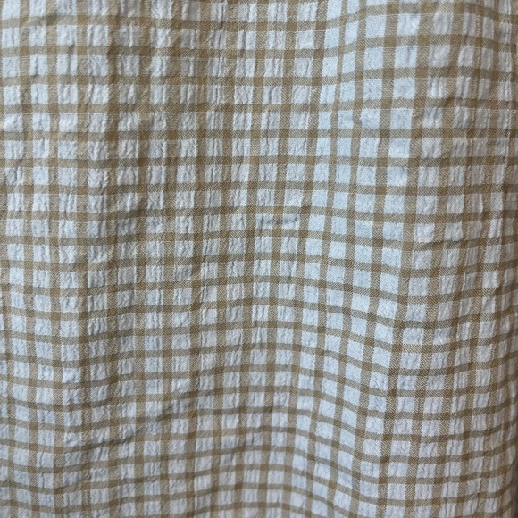 Nanette Lepore Tan Sleeveless Smocked Blouse - Picture 4 of 4